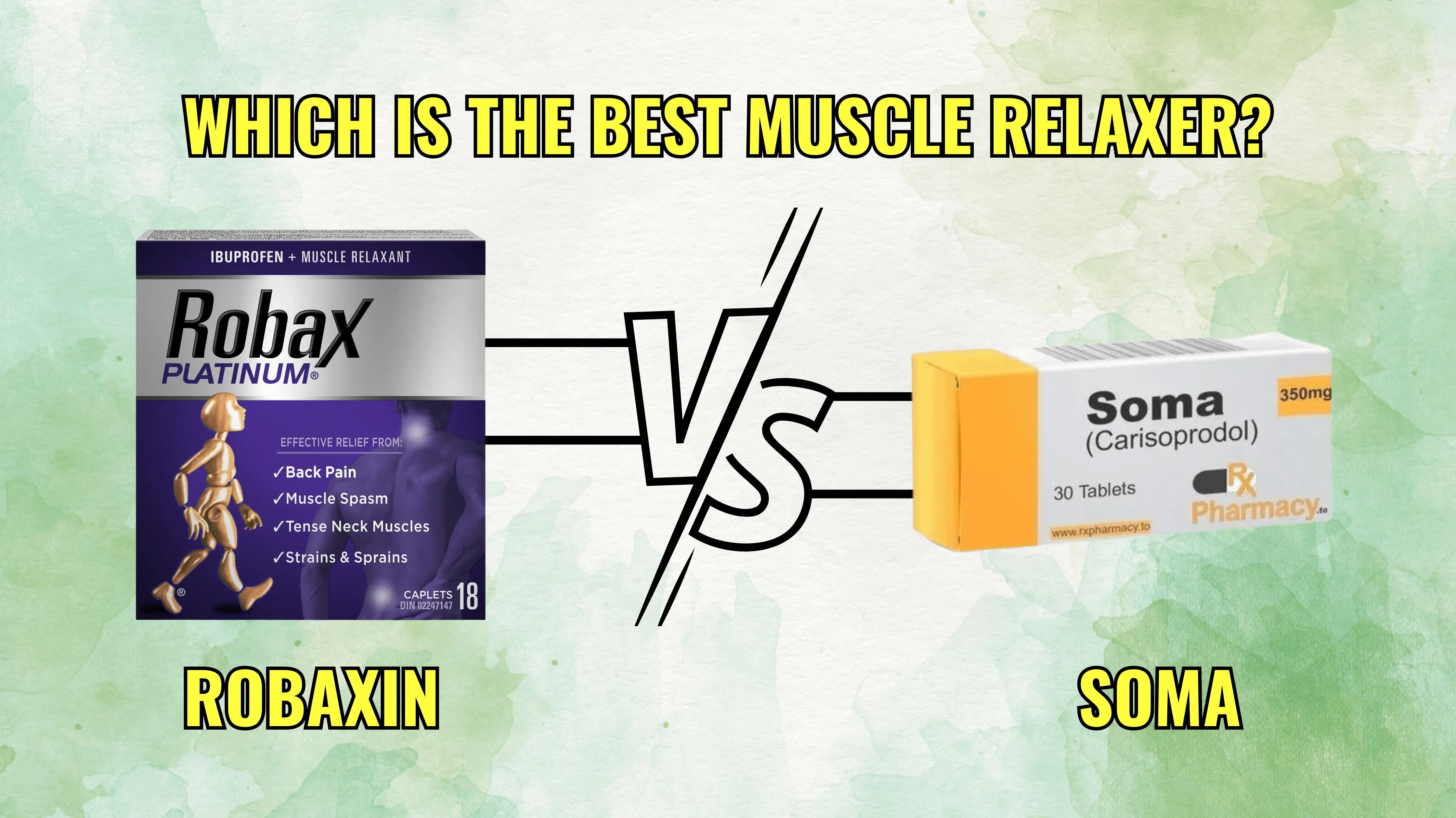 Robaxin Vs. Soma: Which is the Best Muscle Relaxer?